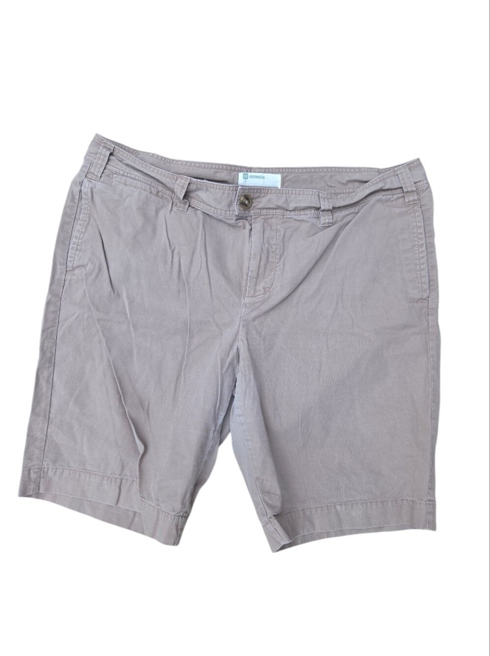 GAP Women's Khaki Bermuda Cotton Shorts. Size 18.